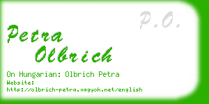 petra olbrich business card